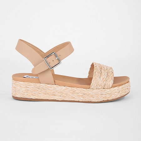 Beige and nude Abbie sandals by Steve Madden